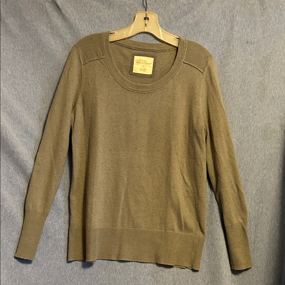 Natural Reflections Olive Green Crewneck Sweater size lg